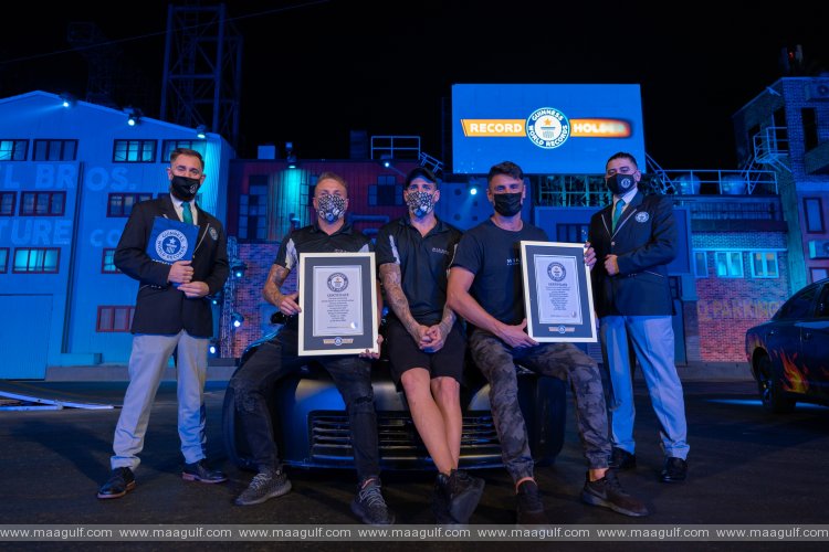 Global Village stunt team thrills guests and claims two new Guinness World Records™ titles